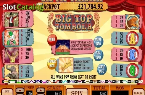 Скрин3. Big Top Tombola слот