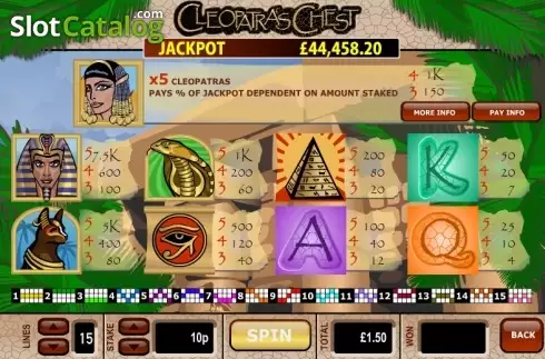Скрин3. Cleopatras Chest слот