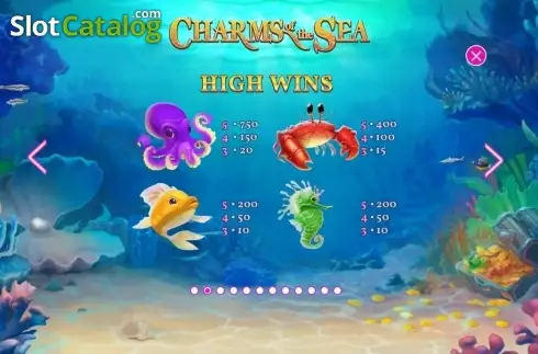 Скрин3. Charms of the Sea слот