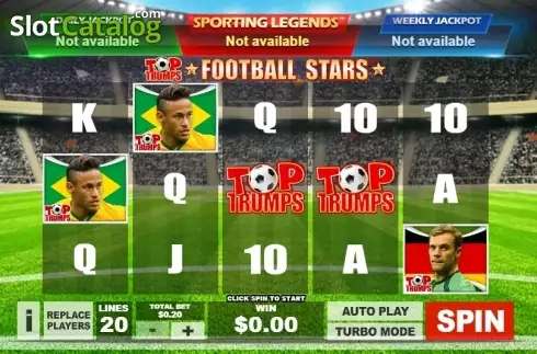 Скрин2. Top trumps football stars: Sporting Legends слот