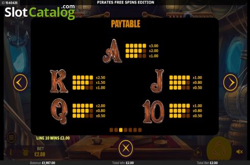 Скрин8. Pirates Free Spins Edition слот