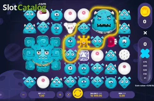 Скрин2. Blue Invaders слот