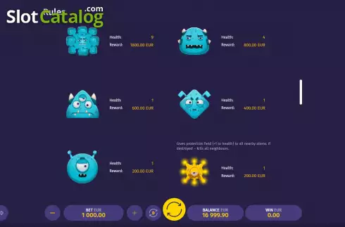 Скрин7. Blue Invaders слот