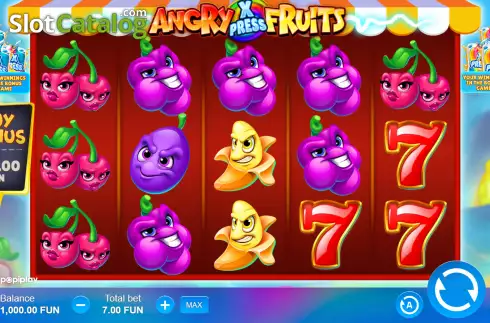 Скрин2. Angry Fruits (Popiplay) слот