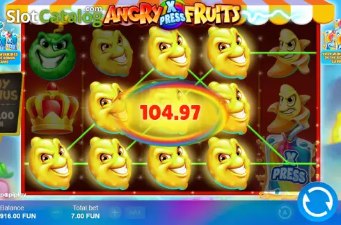 Скрин4. Angry Fruits (Popiplay) слот