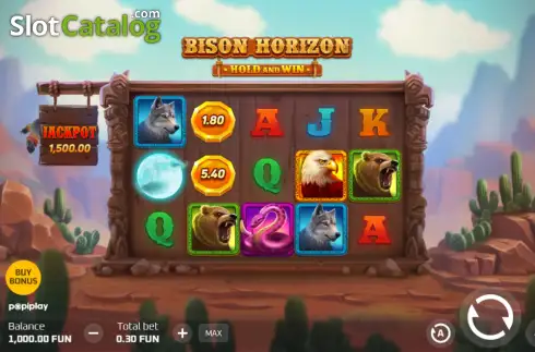 Скрин2. Bison Horizon Hold and Win слот