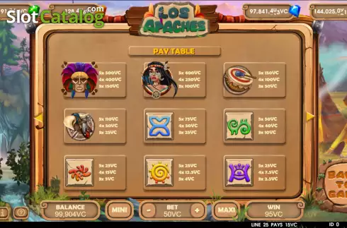 Скрин7. Los Apaches слот