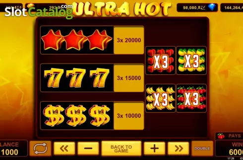 Скрин7. Ultra Hot слот
