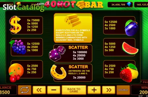 Скрин8. 40 Hot Bar слот