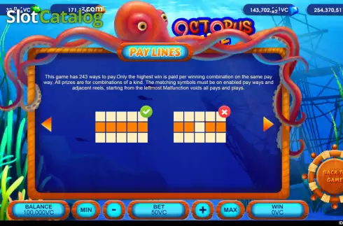 Скрин9. Octopus Life слот