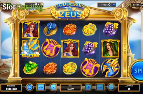 Скрин2. Goddesses of Zeus слот