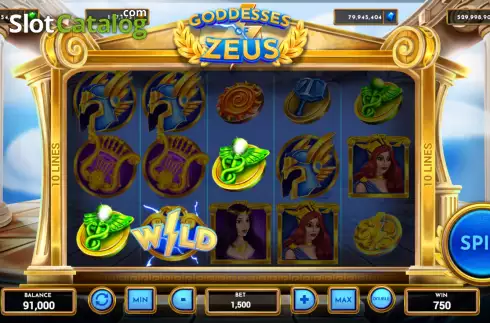 Скрин3. Goddesses of Zeus слот