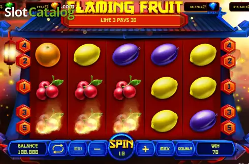 Скрин3. Flaming Fruit (Popok Gaming) слот