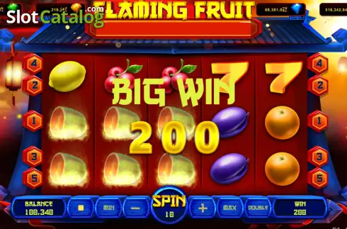 Скрин4. Flaming Fruit (Popok Gaming) слот