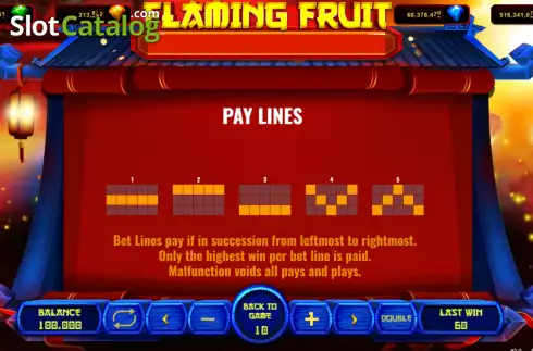 Скрин9. Flaming Fruit (Popok Gaming) слот