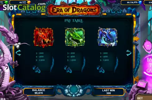 Скрин8. Era of Dragons слот