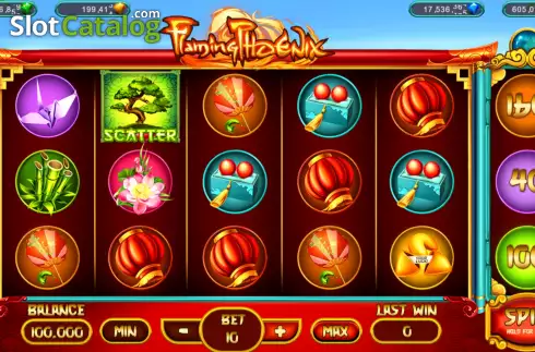 Скрин2. Flaming Phoenix (Popok Gaming) слот