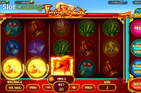 Скрин3. Flaming Phoenix (Popok Gaming) слот