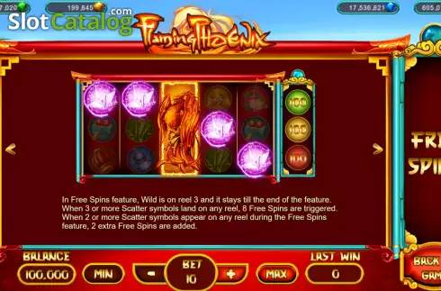 Скрин8. Flaming Phoenix (Popok Gaming) слот