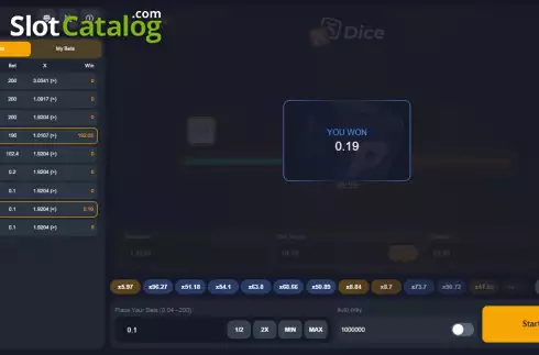 Скрин3. Dice (Popok Gaming) слот