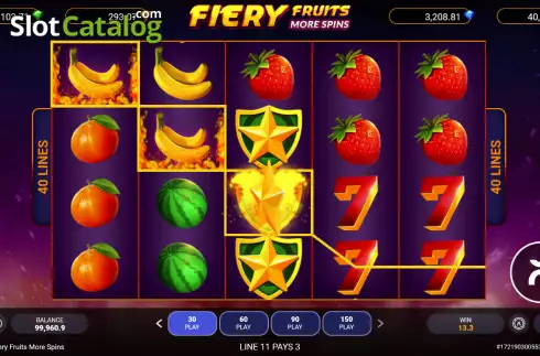 Скрин3. Fiery Fruits More Spins слот
