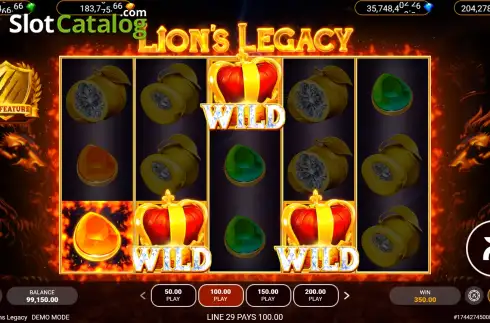 Скрин3. Lion's Legacy слот