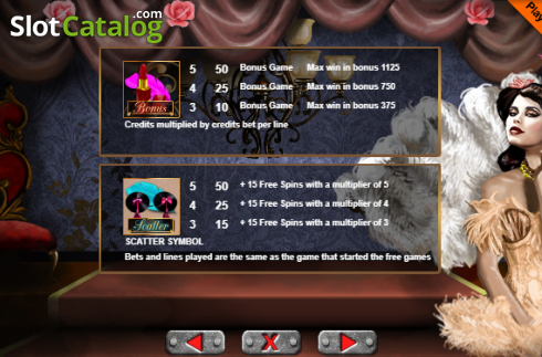 Скрин6. Burlesque (40) слот