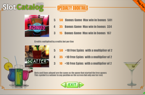 Скрин6. Cocktails слот
