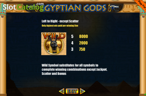 Скрин5. Egyptian Gods (Portomaso Gaming) слот
