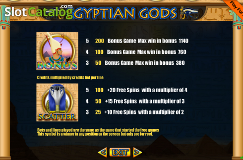Скрин6. Egyptian Gods (Portomaso Gaming) слот