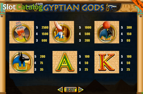 Скрин7. Egyptian Gods (Portomaso Gaming) слот