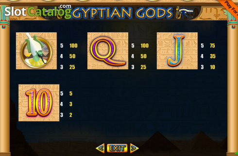 Скрин8. Egyptian Gods (Portomaso Gaming) слот