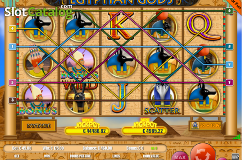 Скрин3. Egyptian Gods 9 (Portomaso Gaming) слот