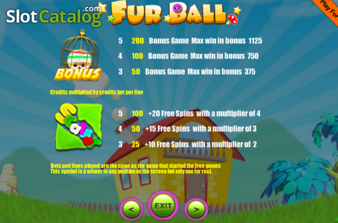 Скрин6. Fur Balls слот