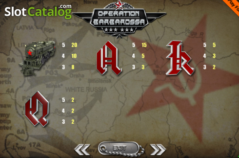 Скрин8. Operation Barbarossa слот