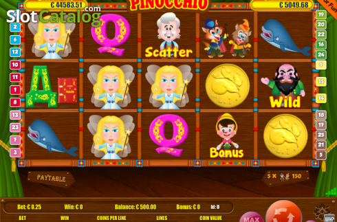 Скрин2. Pinocchio (Portomaso) слот