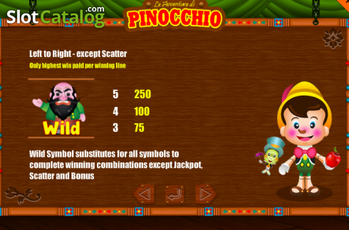 Скрин5. Pinocchio (Portomaso) слот