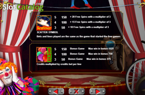 Скрин6. The Circus (9) слот