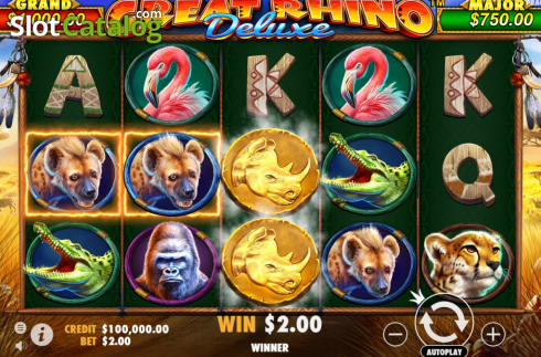 Скрин4. Great Rhino Deluxe слот