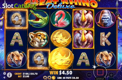 Скрин6. Great Rhino Deluxe слот