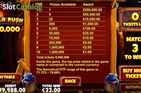 Скрин6. Gold Rush Scratchcard слот