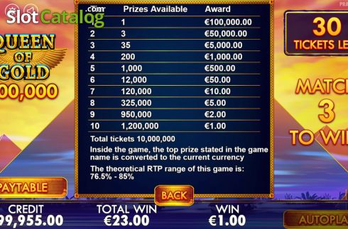 Скрин7. Queen of Gold Scratchcard слот