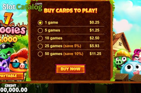 Скрин2. 7 Piggies Scratchcard слот