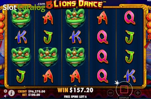 Скрин6. 5 Lions Dance (Pragmatic Play) слот