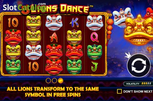 Скрин2. 5 Lions Dance (Pragmatic Play) слот