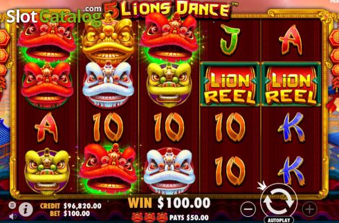 Скрин4. 5 Lions Dance (Pragmatic Play) слот
