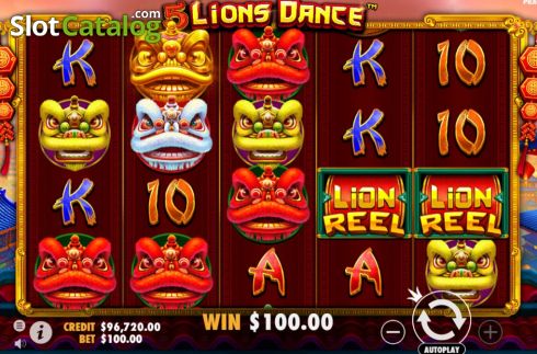 Скрин5. 5 Lions Dance (Pragmatic Play) слот