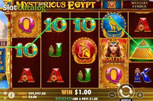 Скрин4. Mysterious Egypt слот