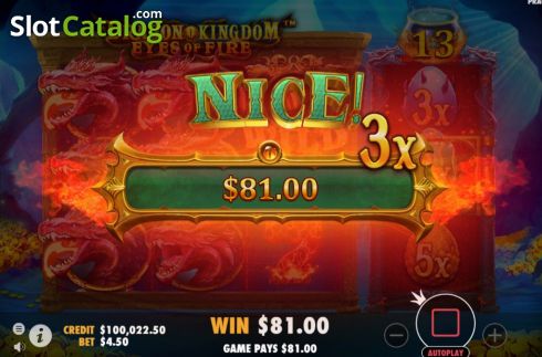 Скрин3. Dragon Kingdom Eyes of Fire слот