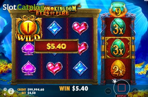 Скрин5. Dragon Kingdom Eyes of Fire слот